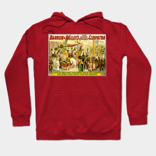 Barnum and Baily Cleopatra Circus Vintage Extravaganza Print Hoodie